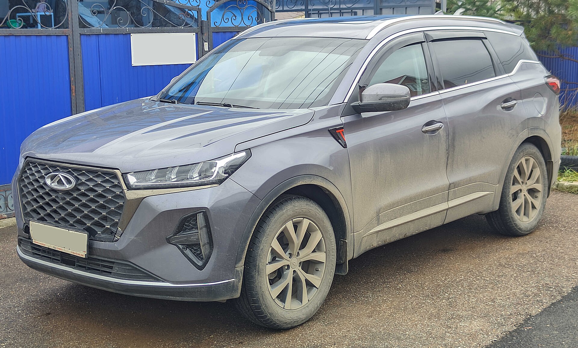 Chery Tiggo 7 Pro Max gris, vista frontal tres cuartos